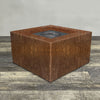 45" Square Gravity Corten Steel Fire Pit by Starfire Designs