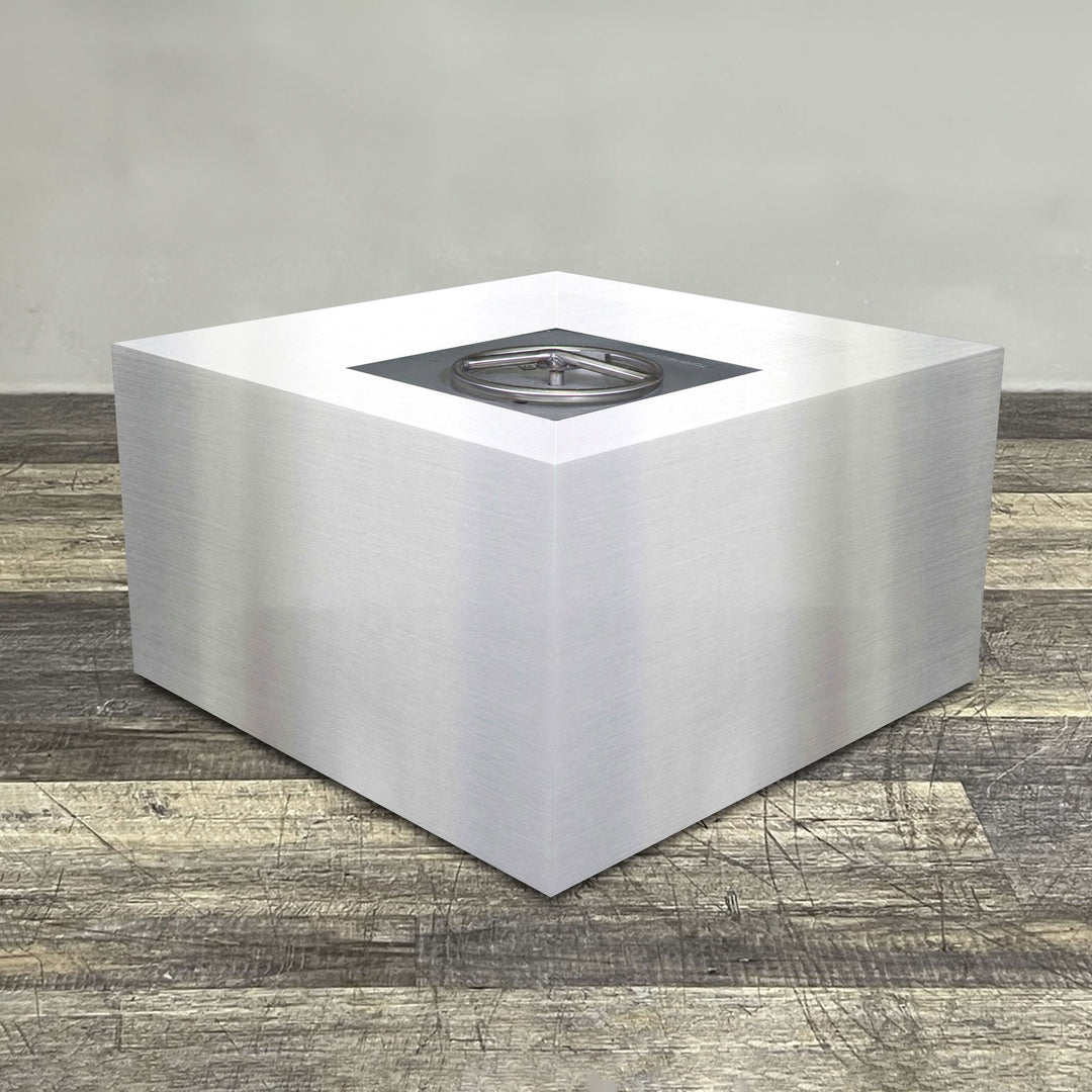 45" Square Gravity Stainless Steel Fire Pit by Starfire Designs
