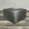 45" Square Gravity Powder Coated Steel Fire Pit - Natural Gas - 110V Electronic Ignition System - Silver Hammertone by Starfire Designs