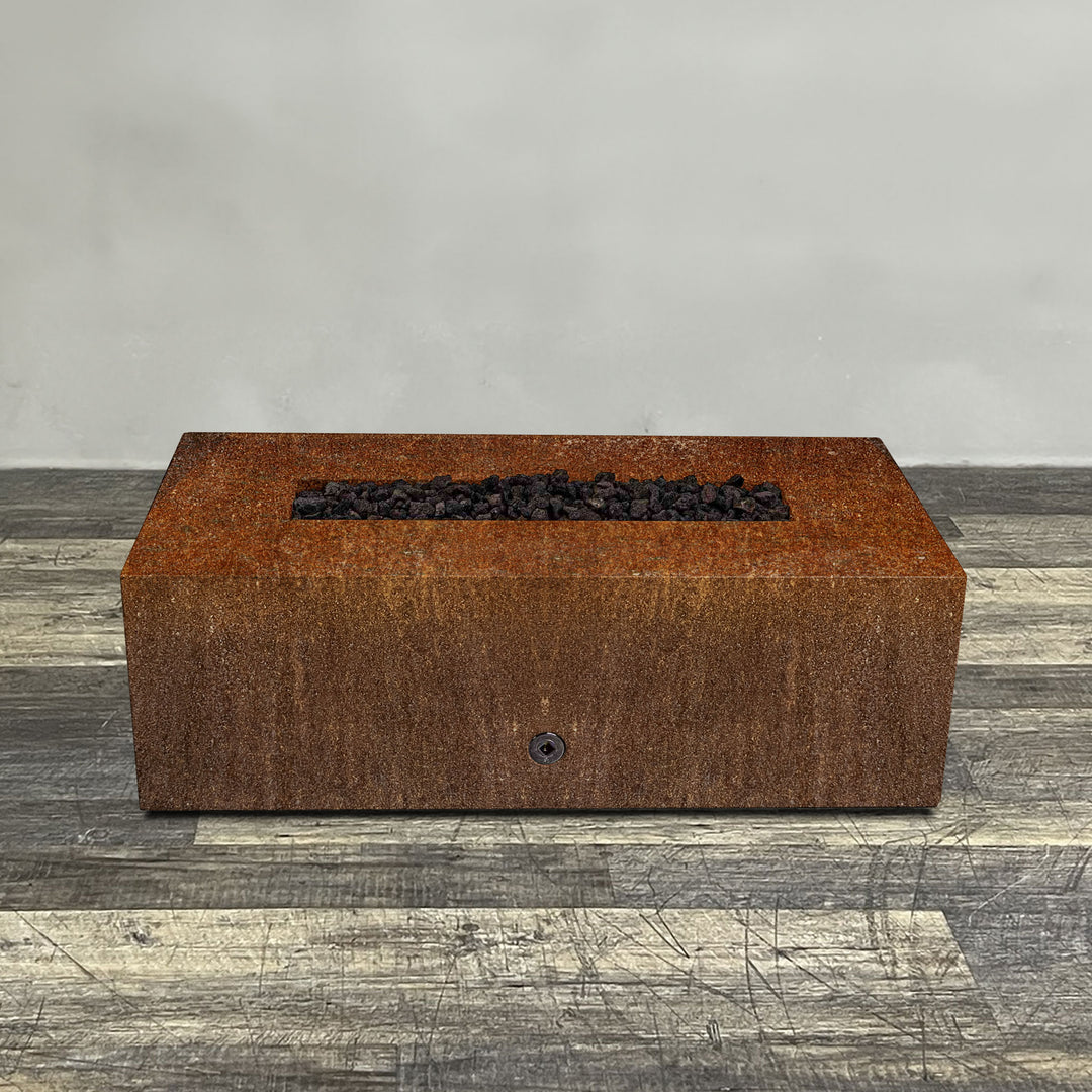 48" x 24" Rectangle Gravity Corten Steel Fire Pit by Starfire Designs