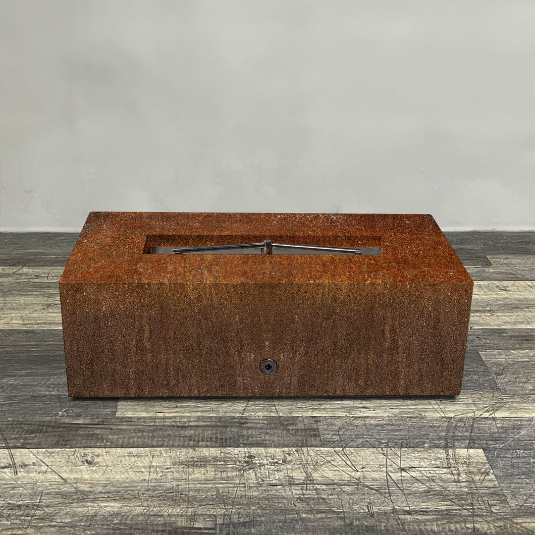48" x 24" Rectangle Gravity Corten Steel Fire Pit by Starfire Designs