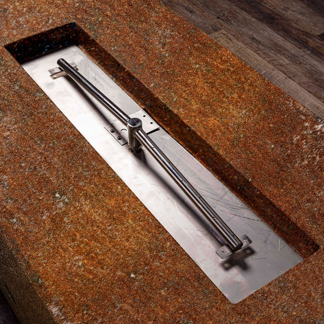 48" x 24" Rectangle Gravity Corten Steel Fire Pit by Starfire Designs