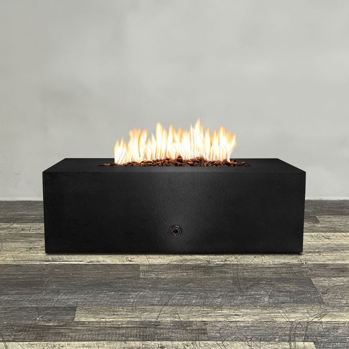 48" x 24" Rectangle Gravity Powder Coated Steel Fire Pit - Natural Gas - by Starfire Designs