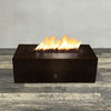 48" x 24" Rectangle Gravity Powder Coated Steel Fire Pit - Propane Gas Hardline - Flame Sense with Spark Ignition System - Copper Vein by Starfire Designs