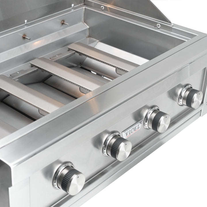 36" Stainless Steel Gran Fuego 4-Burner Built-In Liquid Propane Grill by Videl Grills