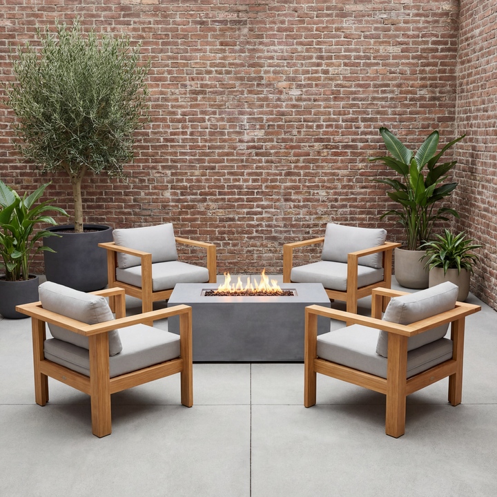 Ando 5-Piece Conversation Set with Fire Pit