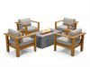 Ando 5-Piece Conversation Set with Fire Pit