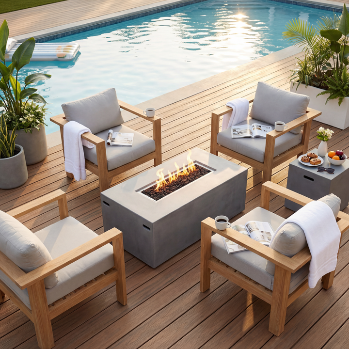 Ando 5-Piece Conversation Set with Fire Pit