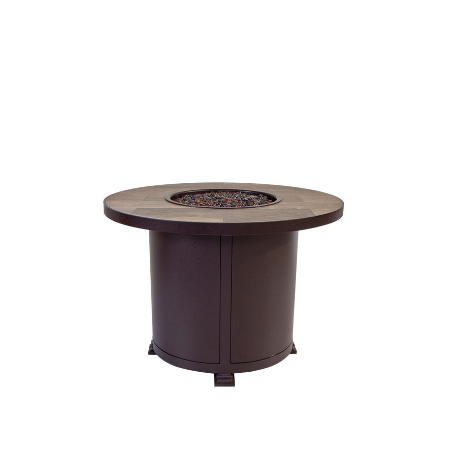 OW Lee 36" Round Chat Santorini Iron Fire Pit