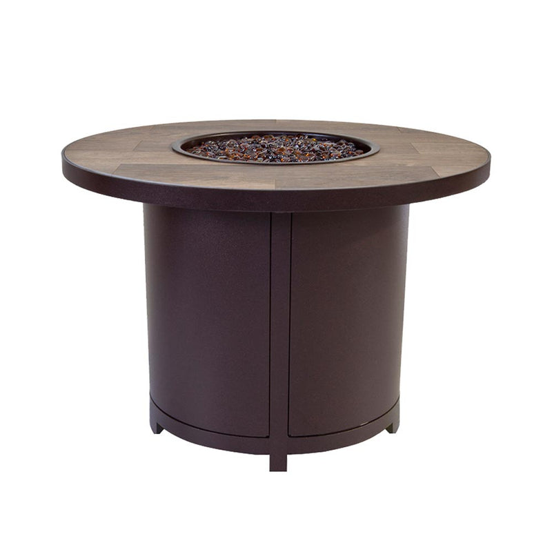 OW Lee 36" Round Chat Height Elba Fire Pit Table