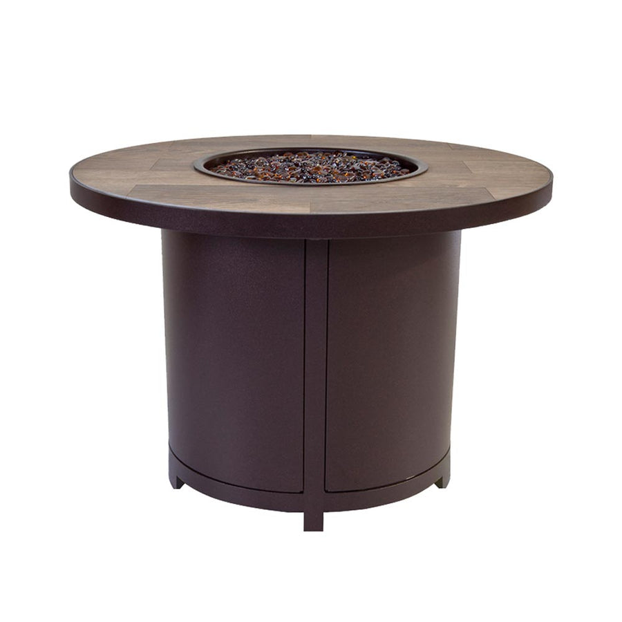OW Lee 36" Round Chat Height Elba Fire Pit Table