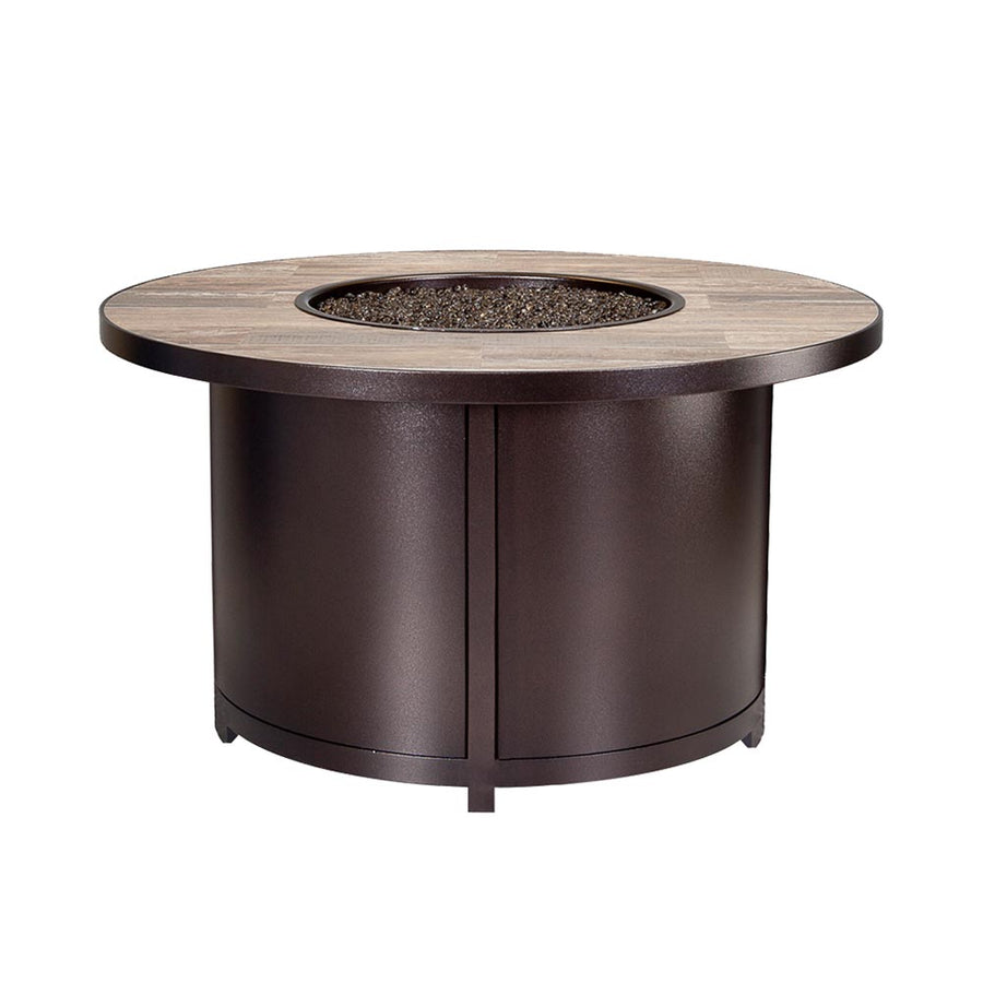 OW Lee 42" Round Chat Height Elba Fire Pit Table