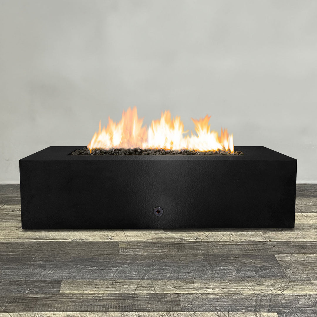 60" x 32" Rectangle Gravity Powder Coated Steel Fire Pit - Natural Gas - by Starfire Designs