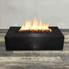 60" x 32" Rectangle Gravity Powder Coated Steel Fire Pit - Natural Gas - Flame Sense with Spark Ignition System - Black Hammertone by Starfire Designs