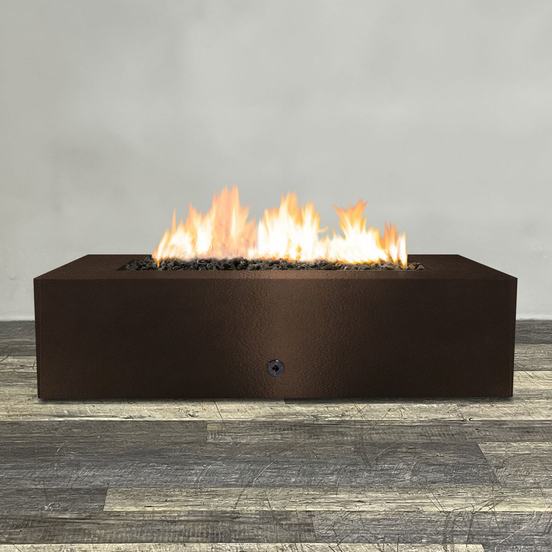 60" x 32" Rectangle Gravity Powder Coated Steel Fire Pit - Natural Gas - by Starfire Designs