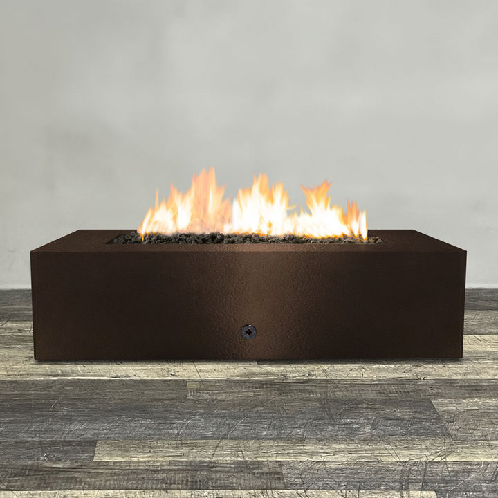 60" x 32" Rectangle Gravity Powder Coated Steel Fire Pit - Natural Gas - by Starfire Designs