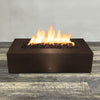 60" x 32" Rectangle Gravity Powder Coated Steel Fire Pit - Propane Gas Hardline - Flame Sense with Spark Ignition System - Bronze Hammertone by Starfire Designs