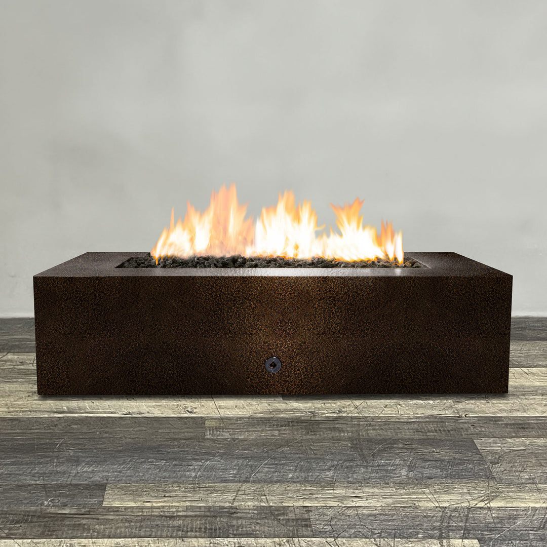 60" x 32" Rectangle Gravity Powder Coated Steel Fire Pit - Natural Gas - by Starfire Designs