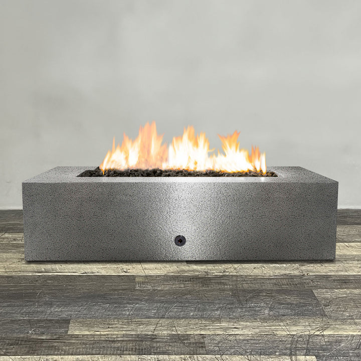 60" x 32" Rectangle Gravity Powder Coated Steel Fire Pit - Natural Gas - by Starfire Designs