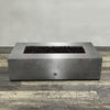 60" x 32" Rectangle Gravity Powder Coated Steel Fire Pit - Propane Gas Hardline - 110V CSA Hi/Lo Electronic Ignition System w/Bluetooth & Handheld Remote - Silver Hammertone by Starfire Designs