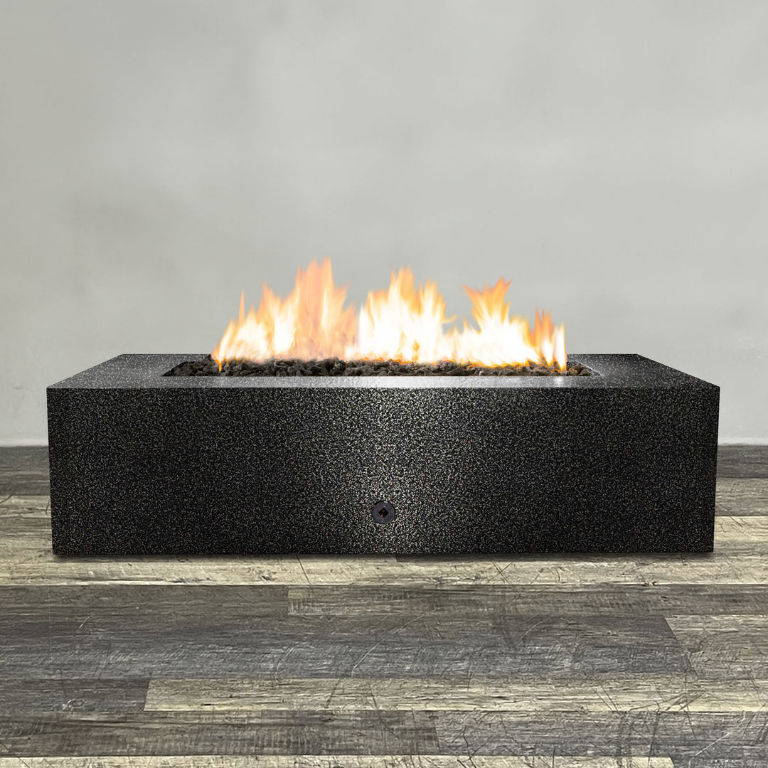 60" x 32" Rectangle Gravity Powder Coated Steel Fire Pit - Natural Gas - by Starfire Designs