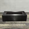 60" x 32" Rectangle Gravity Powder Coated Steel Fire Pit - Propane Gas Hardline - Flame Sense with Spark Ignition System - Silver Vein by Starfire Designs