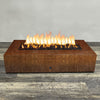 72" x 38" Rectangle Gravity Corten Steel Fire Pit by Starfire Designs