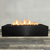 72" x 38" Rectangle Gravity Powder Coated Steel Fire Pit - Propane Gas Hardline - by Starfire Designs