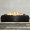 72" x 38" Rectangle Gravity Powder Coated Steel Fire Pit - Propane Gas Hardline - by Starfire Designs