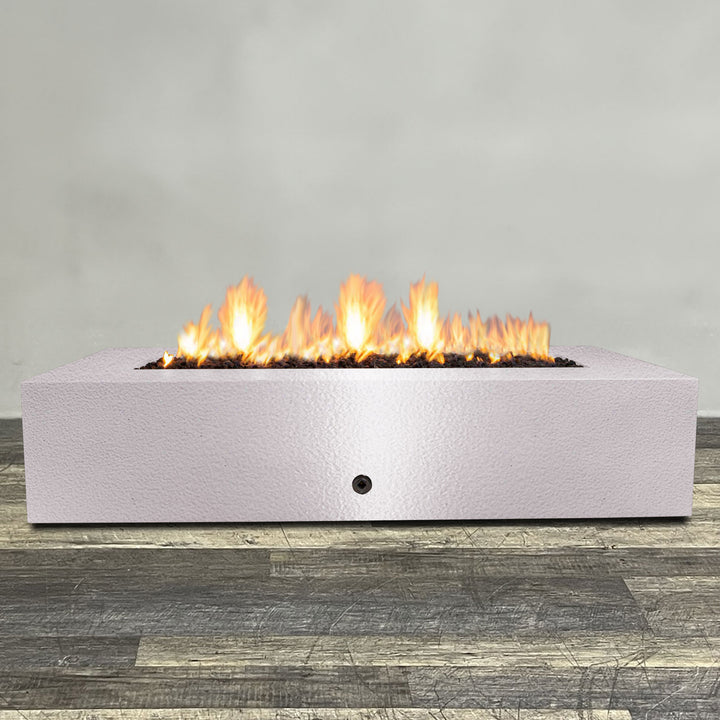 72" x 38" Rectangle Gravity Powder Coated Steel Fire Pit - Propane Gas Hardline - by Starfire Designs