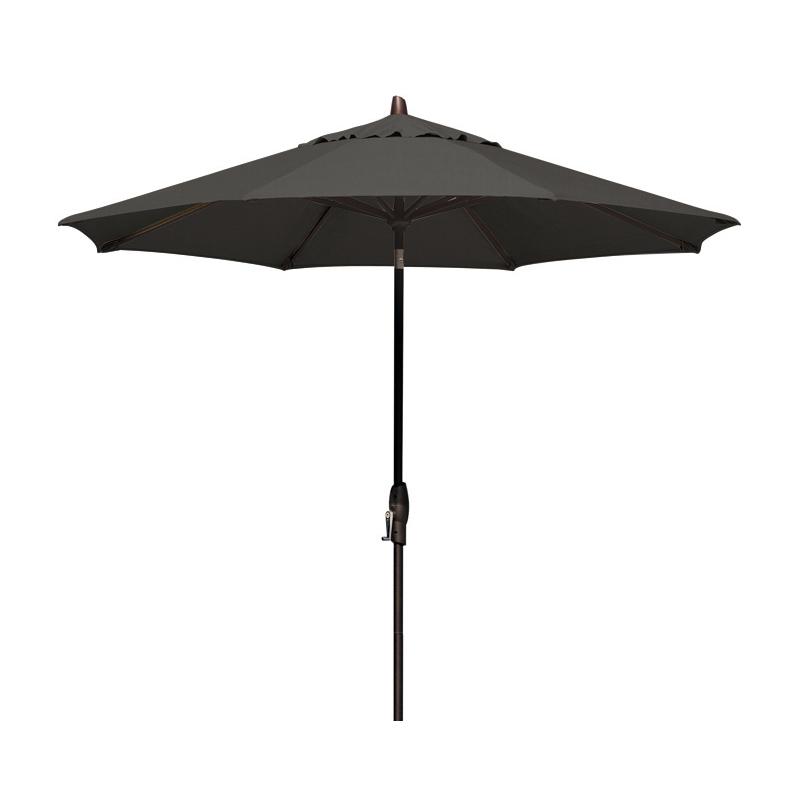 Octagon Auto Tilt Umbrella 9' Black by Treasure Garden