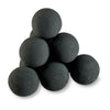 4" Matte Black Lite Stone Fire Balls - Set of 6 by American Fire Products