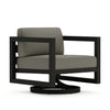 Harmonia Living Avion Aluminum Swivel Rocker - Black - Canvas Charcoal