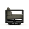 Harmonia Living Avion Aluminum Swivel Rocker - Black - Canvas Charcoal