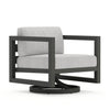 Harmonia Living Avion Aluminum Swivel Rocker - Slate - Cast Silver