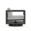 Harmonia Living Avion Aluminum Swivel Rocker - Slate - Cast Silver