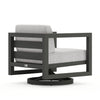 Harmonia Living Avion Aluminum Swivel Rocker - Slate - Cast Silver
