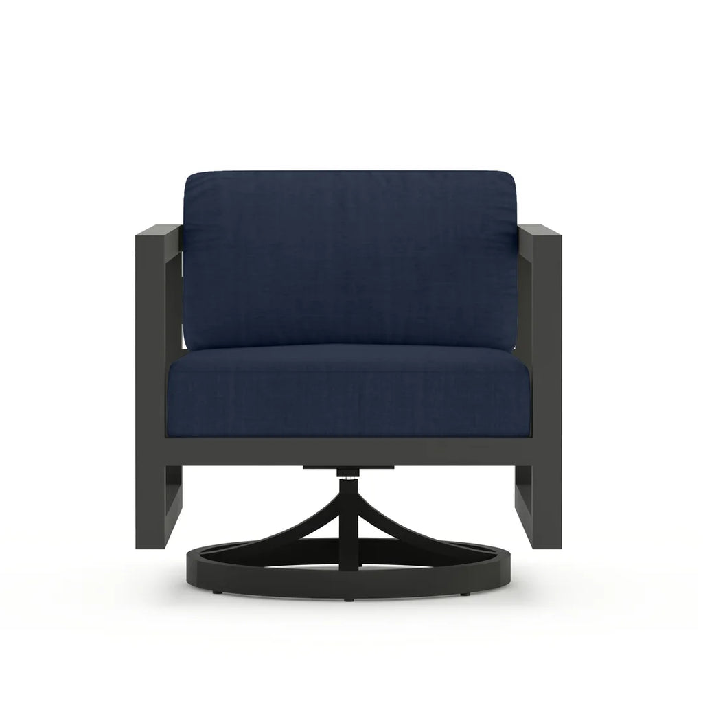 Harmonia Living Avion Aluminum Swivel Rocker - Slate - Spectrum Indigo