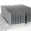 Close-up side view of the Bromic Affinity 2-Channel Smart-Heat Dimmer, highlighting the large aluminum cooling fins designed for efficient heat dissipation in outdoor heater control systems.