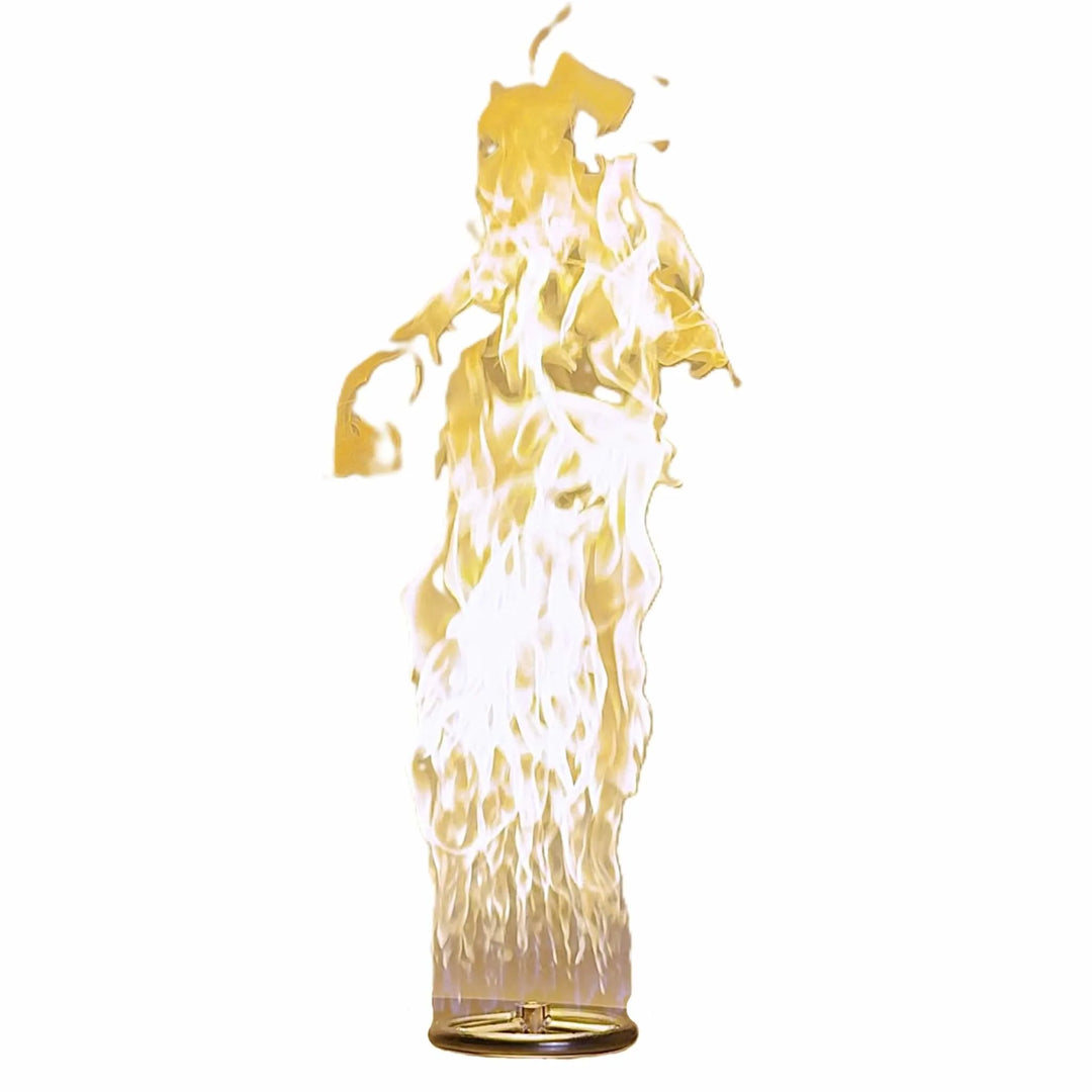 Studio image of the Athena Fire Glass 6-Inch Fire Ring Burner on a white background, showcasing its durable stainless steel design and precision gas ports engineered for even flame distribution.