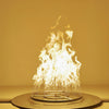 Close-up of the 18-Inch Athena Fire Glass Fire Ring Burner generating a steady, bright flame pattern, perfect for outdoor gas fire pits and custom fire features.