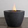 42" Round Beton Concrete (GFRC) Gas Fire Bowl with Hidden Propane Tank by Starfire Designs