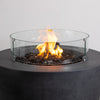 42" Round Beton Concrete (GFRC) Gas Fire Bowl with Hidden Propane Tank - Graphite by Starfire Designs