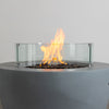 42" Round Beton Concrete (GFRC) Gas Fire Bowl with Hidden Propane Tank - Natural Gray by Starfire Designs