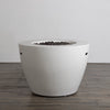 42" Round Beton Concrete (GFRC) Gas Fire Bowl with Hidden Propane Tank - White by Starfire Designs