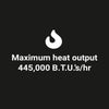 36” Triple-Ring Black Steel Burner with a 3/4" Inlet