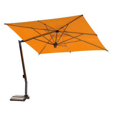 FIM Umbrellas C09 9.5' Square Cantilever Umbrella with Brown Frame