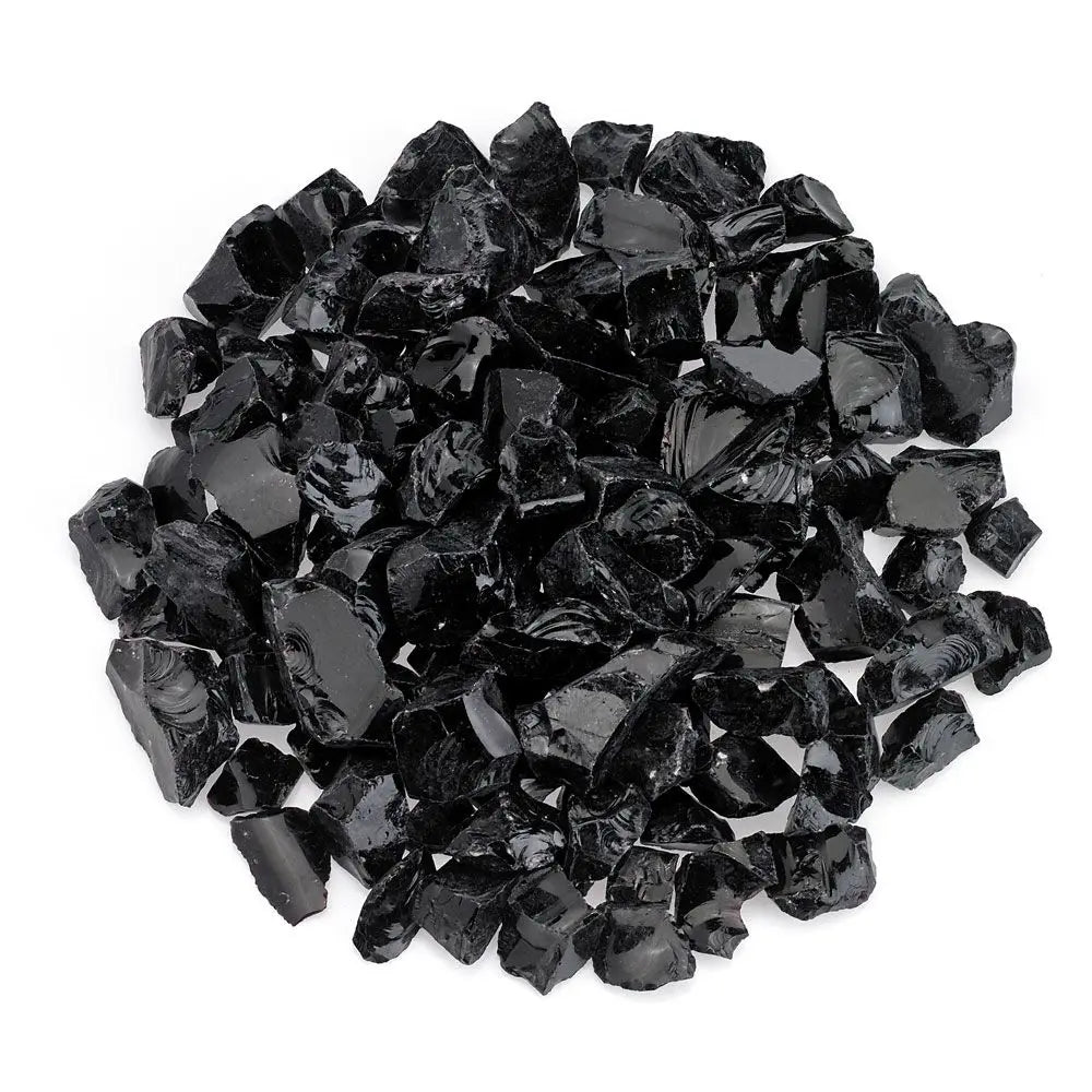 Medium-Sized Recycled Onyx Fire Glass by American Fire Products