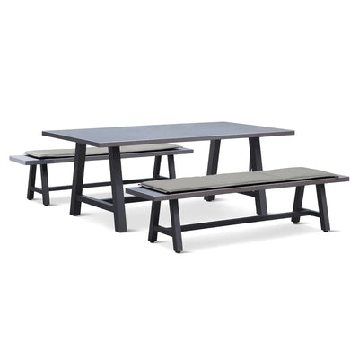 Commons 8 Seat Dining Set w/ Benches by Harmonia Living