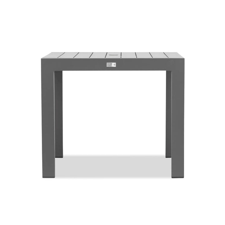 Classic Aluminum 4-Seater Square Dining Table - Slate by Harmonia Living